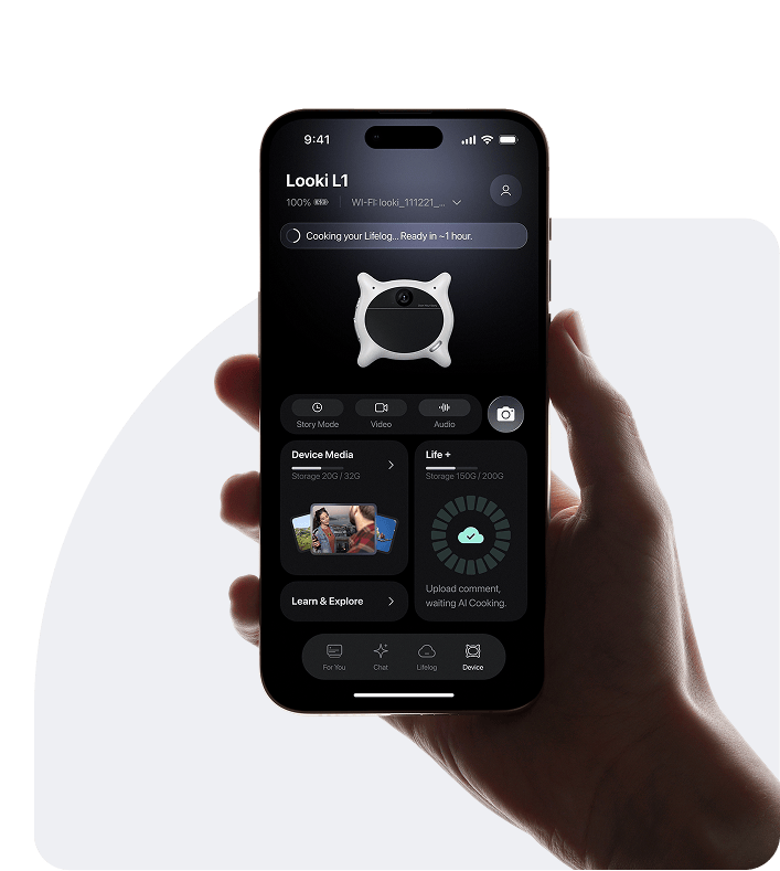 Looki App Interface on Smartphone