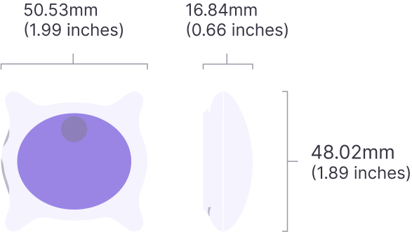 Product dimensions diagram