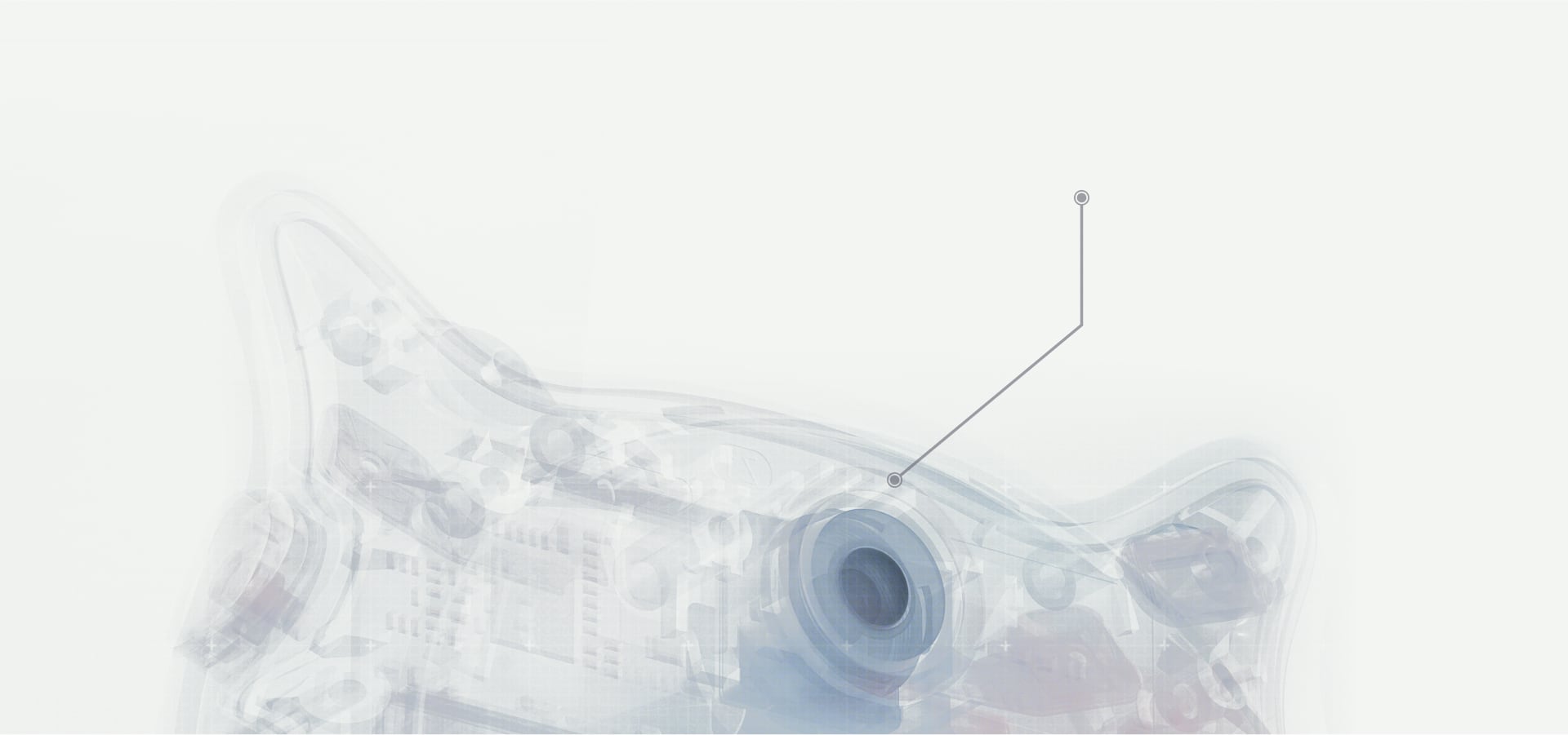 X-ray style rendering of multimodal AI wearable device